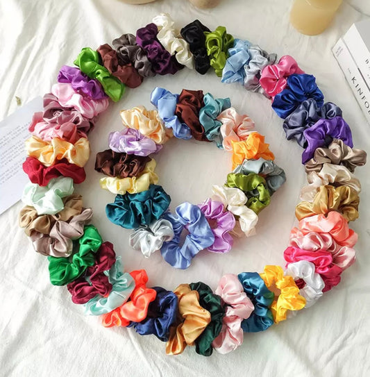 Silk Satin Elastic Scrunchies